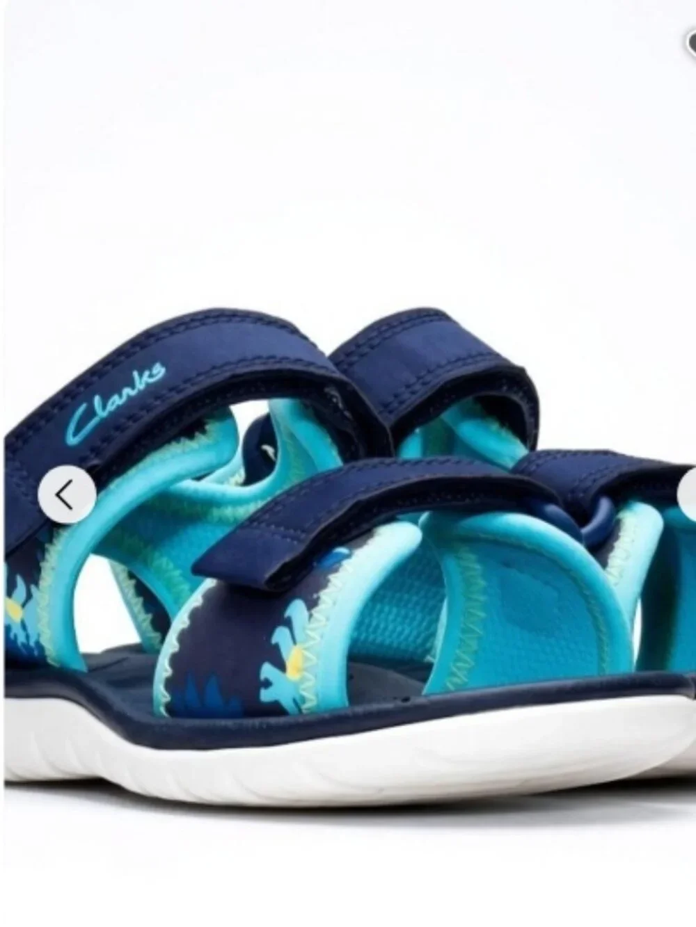 NWT CLARKS Wide Surfing Tide Sandals (Toddler) Dinosaur Print